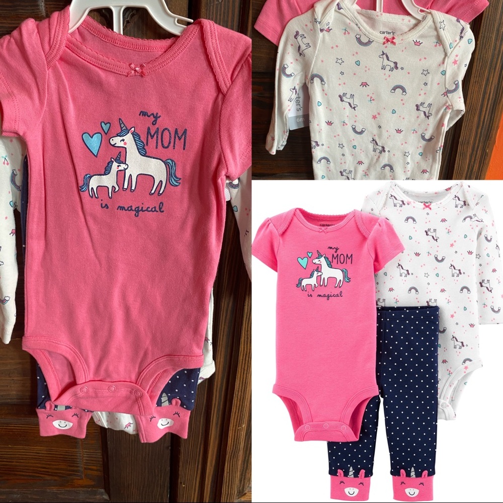 Carter baby girl 3 piece outfit
